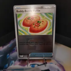 Buddy-Buddy Poffin Play TEF 144/162 Pokemon League Promo REVERSE HOLO PLAY STAMP - Image 1