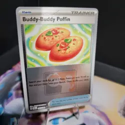 Buddy-Buddy Poffin Play TEF 144/162 Pokemon League Promo REVERSE HOLO PLAY STAMP - Image 2