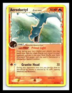 💥 Pokemon AERODACTYL Non Holo # 35/110 Holon Phantoms Basic 70 HP Delta Species - Image 1