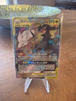 Pokemon TCG Reshiram & Zekrom Gx Tag Team 157/236 Ultra Rare Holo Cosmic Eclipse - Image 1