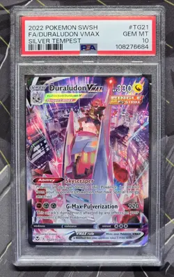​2022 Pokemon SWSH Silver Tempest #TG21 Duraludon Vmax PSA 10 - Image 1
