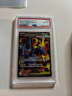 Mega Heracross EX 108/094 Ultra Rare Pfl En-phantasmal Flames Pokemon PSA 10 - Image 1