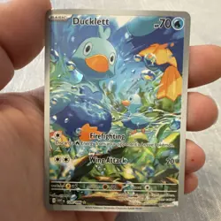 Pokemon Ducklett SV11W White Flare 109/086 Illustration Rare Full Art Holo 70 HP - Image 1