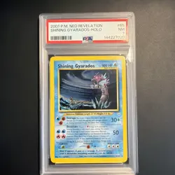 2001 POKEMON NEO REVELATION #65 SHINING GYARADOS-HOLO PSA 7 New Cert,mouth swirl - Image 1