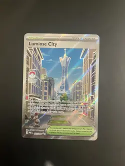 Pokemon Lumiose City 111/088 POR Trainer-Stadium Ultra Rare Full Art Holo TCG - Image 1