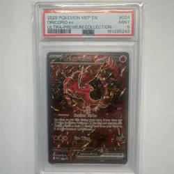 2025 POKEMON MEP EN-ME BLACK STAR PROMO #024 ORICORIO EX PSA 9 🔥🔥 - Image 1