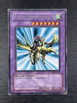 YuGiOh! Gaia The Dragon Champion / Royal Oppression DB1 - Misprint Wrong Name NM - Image 2
