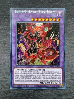 YuGiOh! Destiny HERO - Destroyer Phoenix Enforcer MP22 - Misprint Name Shift NM - Image 2