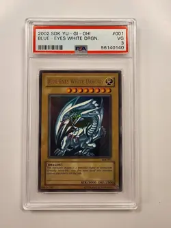 2002 YU-GI-OH! BLUE-EYES WHITE DRAGON SDK-001 PSA 3 VG - Image 2