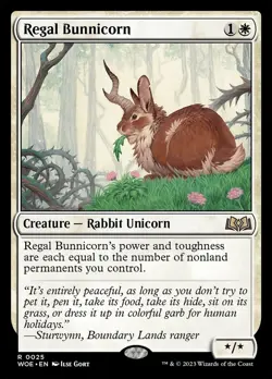 Regal Bunnicorn | MTG Wilds of Eldraine #0025 | M/NM - Image 1
