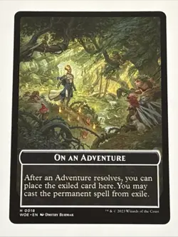 MTG Wilds of Eldraine On An Adventure Emblem 0018 NM - Image 1