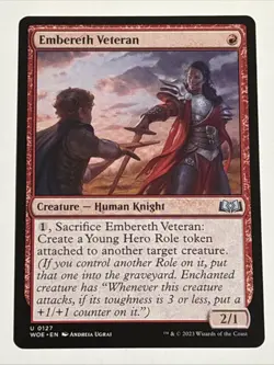 MTG Wilds of Eldraine Embereth Veteran 0127 NM - Image 1