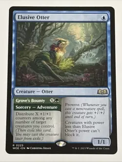 MTG Wilds of Eldraine Elusive Otter 0225 NM Rare - Image 1