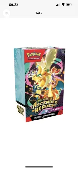 Pokemon Mega Evolution-Ascended Heroes Booster Bundle (6 Packs) pre order - Image 1