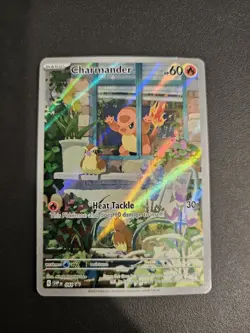 Charmander Obsidian Flames ETB Promo 044 Pokemon TCG LP See PHOTOS White On Back - Image 1