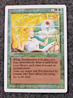 Verduran Enchantress Magic the Gathering Revised (Never Played) MINT MTG (D1K6) - Image 1