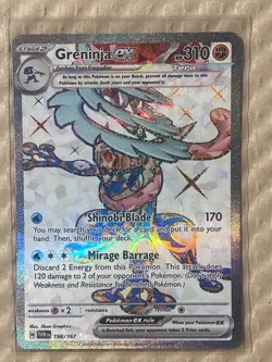 Greninja ex 198 NM Pokemon SV06: Twilight Masquerade Ultra Rare Holofoil - Image 1