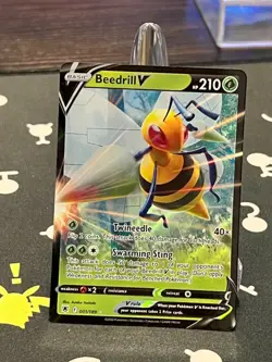 🟢 Beedrill V, 001/189, Astral Radiance, Pokemon TCG, Holo Ultra Rare, Near Mint - Image 1