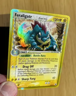 Pokemon TCG FERALIGATR 2/101 HoloFoil Ex Dragon Frontiers. Excel Cond Print Flaw - Image 3