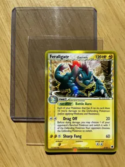 Pokemon TCG FERALIGATR 2/101 HoloFoil Ex Dragon Frontiers. Excel Cond Print Flaw - Image 4