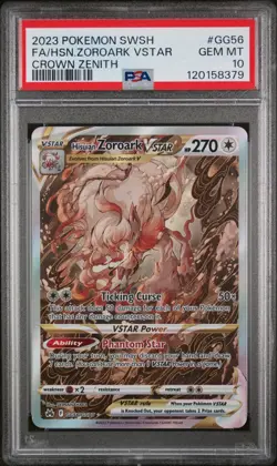 2023 POKEMON SWSH CROWN ZENITH #GG56/GG70 HISUIAN ZOROARK VSTAR FULL ART PSA 10 - Image 1