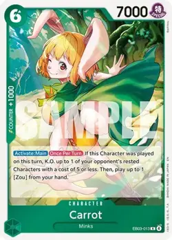 EB03-013 Carrot English R One Piece TCG Card Game - Image 2