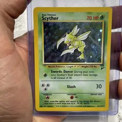 Pokemon 2000 Pokemon Base Set 2 Scyther Holo #17/130 Nintendo Vintage NM WOTC - Image 1