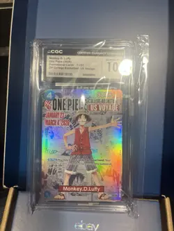 CGC GEM MINT 10 Monkey D. Luffy One Piece 2026 College Basketball Voyage #P-055 - Image 4