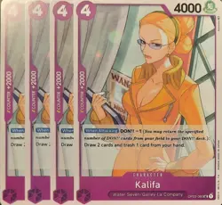 One Piece TCG - 4er Playset - OP03-060 Kalifa UC/EN/NM - Image 1