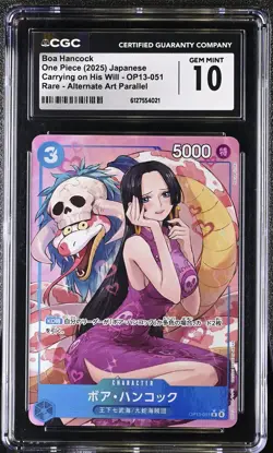 Boa Hancock OP13-051 Alternate Art Parallel One Piece Japanese CGC 10 Gem Mint - Image 1