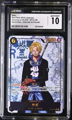 Sabo OP13-120 Alternate Art Parallel One Piece Japanese CGC 10 Gem Mint - Image 1