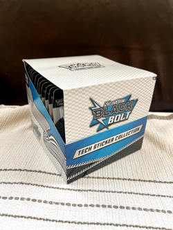 Pokemon Black Bolt SV10.5 3-Pack Tech Sticker Collection Display Lot Of 12 NEW - Image 1