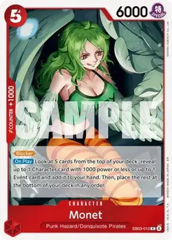 EB03-010 Monet English R One Piece TCG Card Game - Image 2