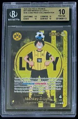 BGS 10 One Piece ST13-003 L Monkey.D.Luffy - Dortmund BVB - ENG - Foil - Graded - Image 1