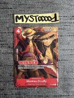 Carte One Piece Monkey.D.Luffy P-007 Promo WINNER English Card - Image 1