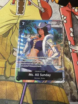 One Piece CCG Ms. All Sunday Alt Art OP14-084 The Azure Sea's Seven Pack Fresh - Image 1