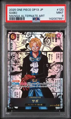 2025 One Piece OP13 JP SABO Manga OP13-120 PSA9 - Image 1