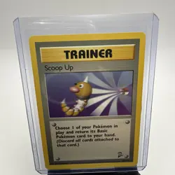 Pokemon TCG Trainer Scoop Up Base Set 2 Rare Unlimited Card 107/130 MP - Image 1