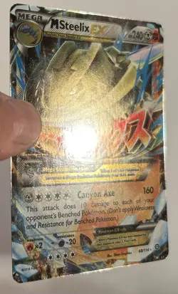 Pokemon M Steelix EX Ultra Rare Foil Card XY Steam Siege 68/114 Mega EX LP - Image 2