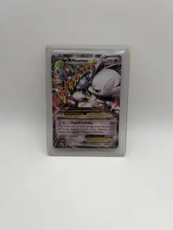 Pokemon M Mega Mewtwo EX Ultra Rare Holo TCG Card 64/162 XY Breakthrough - Image 1
