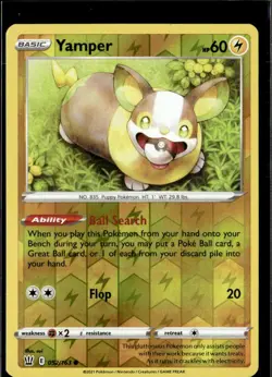 Pokemon Yamper 052/163 Battle Styles Reverse Holo Common 3 Card Lot - Image 1