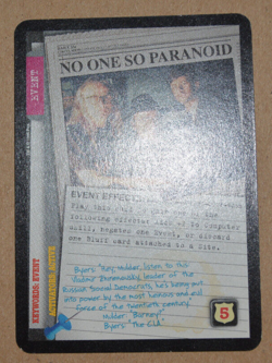 X-FILES CCG TCG RARE NO ONE SO PARANOID 1996 GEN CON PROMO CARD PR96-0004-GCON - Image 2