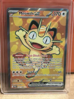 Meowth EX Full Art Holo Pokemon TCG Card 107/088 HP170 English - Image 1