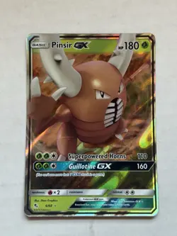 Pinsir GX 6/68 Pokemon Hidden Fates Sun & Moon Ultra Rare Holo Card NM - Image 1