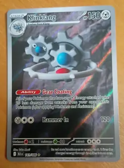 Yuka Morii Klinklang 141/086 Illustration Black Bolt, Rare Pokemon TCG Card NM++ - Image 1