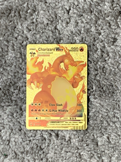 Charizard VMax HP330 Claw Slash Gold Foil Fan Art Display Card NM! - Image 1