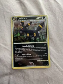 Pokemon Umbreon Cracked Ice Holo Deck Exclusives Stage 1 90 HP Card 010/090 2010 - Image 1