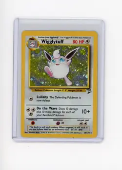 2000 Wigglytuff Base Set 2 19/130 Holo Rare Pokemon Card HP - Image 1