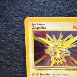 Pokemon Zapdos Base Set Holo Rare 16/102 1999 English Vintage Hologram Card 💎💯 - Image 4
