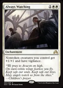 Always Watching -Foil Medium Play MTG Shadows Over Innistrad - Image 1